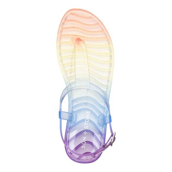 SUN STONE Shoes - NWT SUN STONE Womens Clear Adjustable Kristi Round Toe Buckle Jelly 7 M